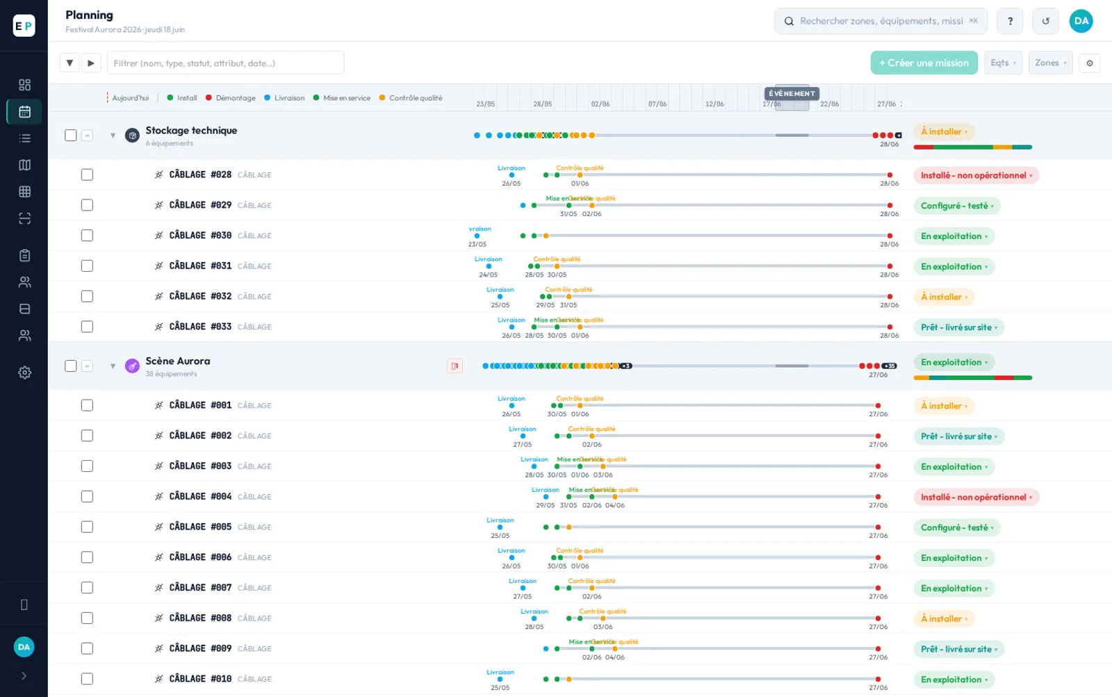 Planning multi-jours EventPlanner