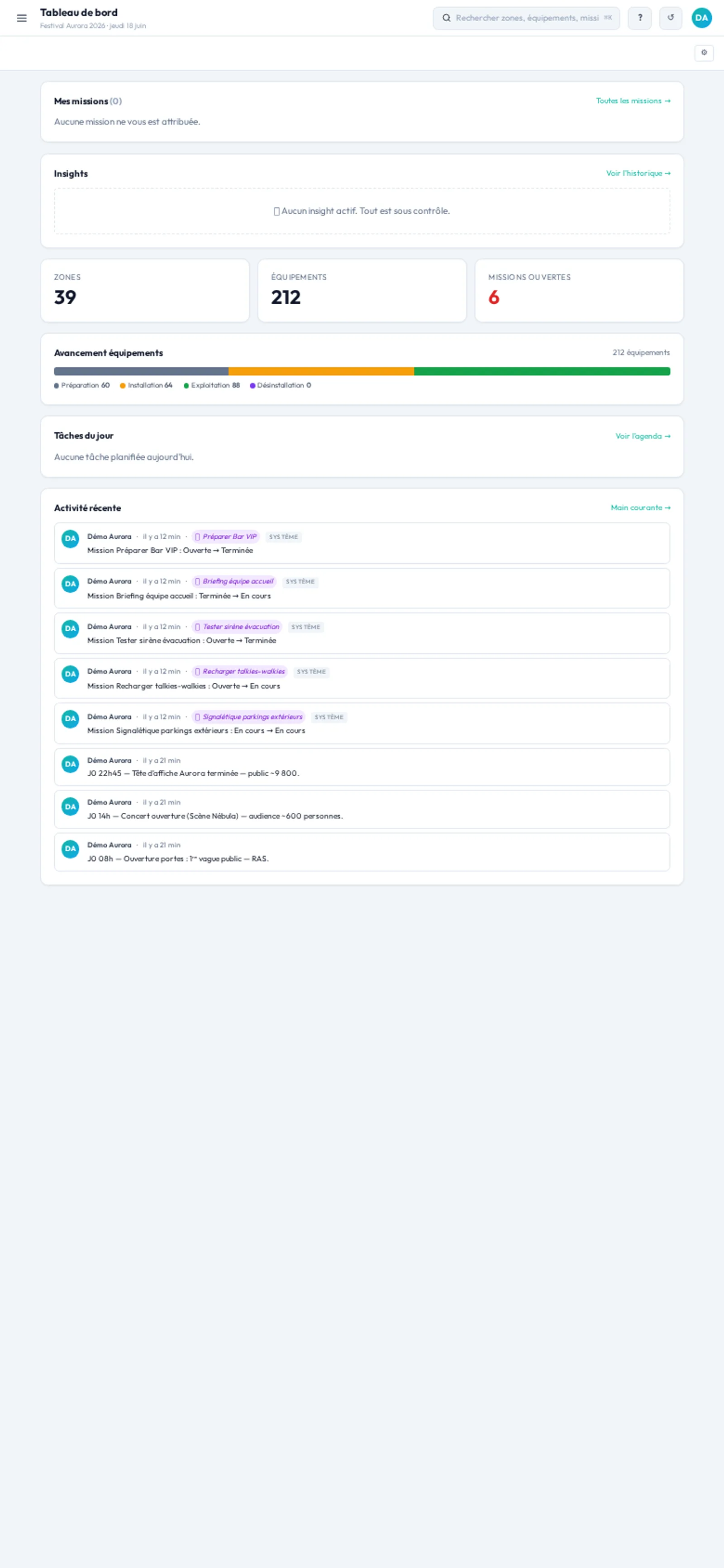 App mobile EventPlanner sans installation